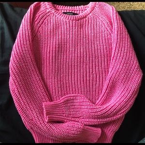 Bright pink sweater